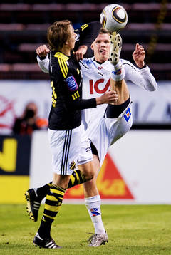 Viktor Lundberg, AIK, och Christian Järdler, Halmstad