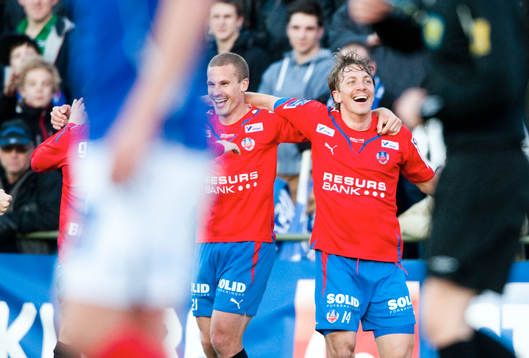 Christoffer Andersson och Erik Edman, Helsingborg, jubel