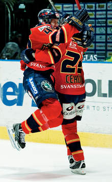 Jacob Josefson och Partick Cehlin, Djurgården, jubel