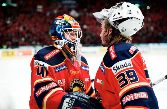 Gustaf Wesslau, målvakt, och Stefan Ridderwall, målvakt,