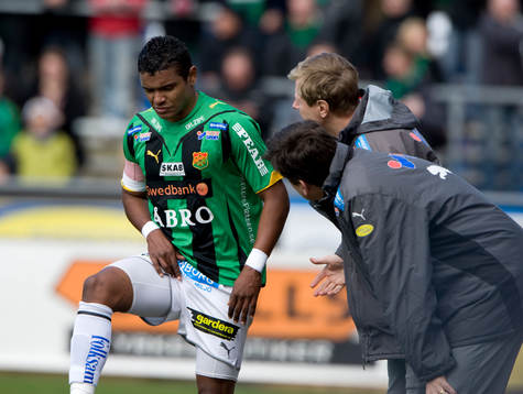Wanderson do Carmo, klagar på ont i ljumsken