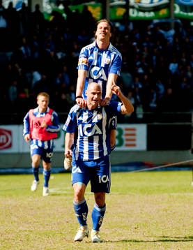 Gustav Svensson, Thomas Olsson, jubel, IFK Göteborg