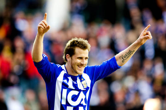 Tobias Hysén, jubel. Tatuering