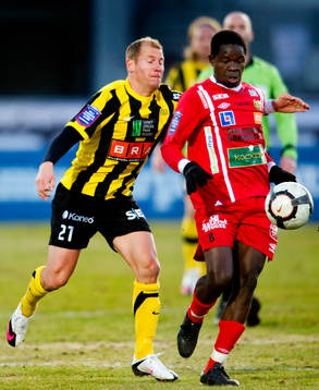 Jonas Henriksson, Häcken, Patrick Osiako, Mjällby