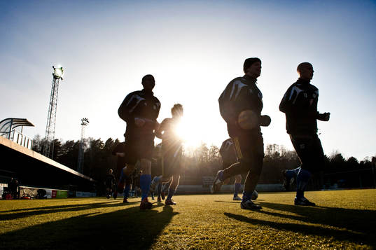 Fotboll, division 2, Utsikten tränar, träning