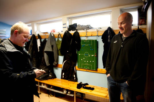 Fotboll, division 2, Utsikten tränar, träning.