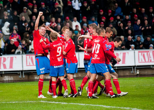 Marcus Nilsson, Helsingborg har gjort 2-1. Jubel