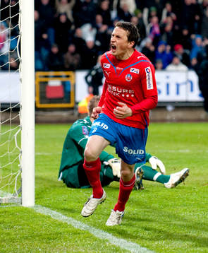 Ardian Gashi, Helsingborg kvitterar till 1-1. Jubel