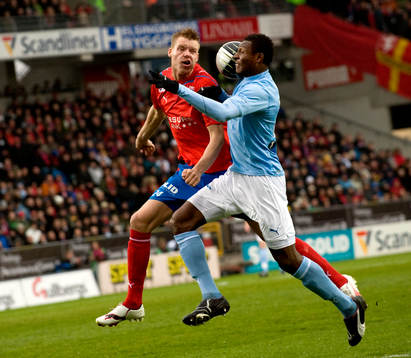Marcus Nilsson, Helsingborg och Edward Ofere, Malmö