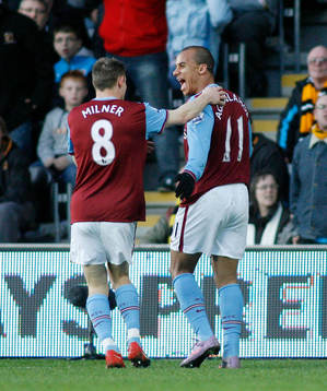 Gabriel Agbonlahor, Aston Villa, glädje, jubel