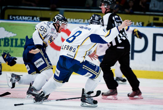 Teemu Laine och Daniel Grillfors, HV71, jubel