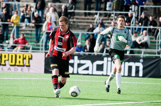 John Guidetti, BP och Mattias Hugosson, målvakt Gefle