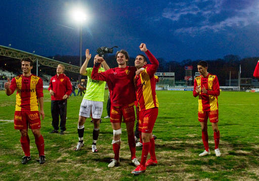 Besim Kunic och Robert Massi. jubel