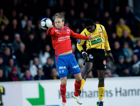 Erik Sundin, Helsingborg och Patrick Osiako, Mjällby