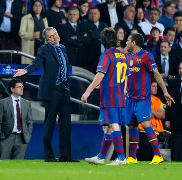 Jose Mourinho, tränare Inter, är oense med Lionel Messi