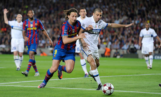 Zlatan Ibrahimovic, Barcelona mot Walter Samuel, Inter