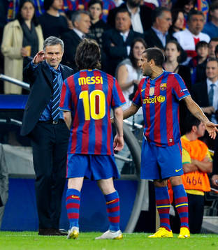 Jose Mourinho, tränare Inter, är oense med Lionel Messi