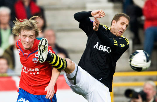 Rasmus Jönsson, Helsingborg och Kenny Pavey, AIK