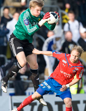Tomi Maanoja, målvakt, AIK och Erik Sundin, Helsingborg.