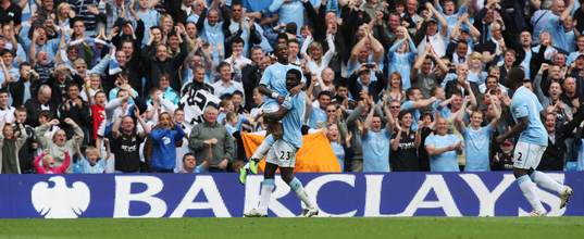 Fotboll, engelsk, Premier League, Manchester City - Aston