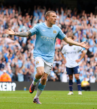 Fotboll, engelsk, Premier League, Manchester City - Aston