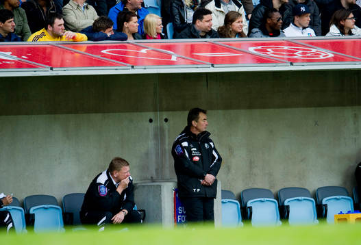 Tom Prahl, tränare Trelleborg höll sig på bänken