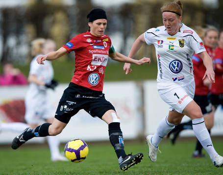 Susanne Moberg, Kristianstad, stegar förbi