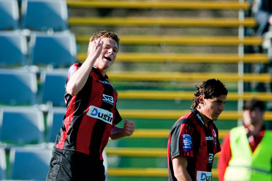 John Guidetti, BP firar 1-0 som gjordes av Tomas