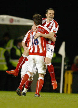 Matthew Etherington jubel med Dean Whitehead, Stoke