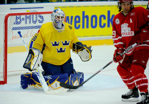 Jonas Gustabsson, målvakt, Sverige och Kim Staal, Danmark