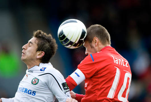 Marcus Lantz, Helsingborg, nickduell med Alejandro Nedoya,