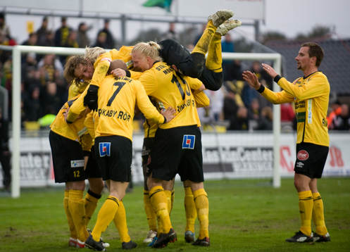 Mjällby - Elfsborg: Mjällby jubel
