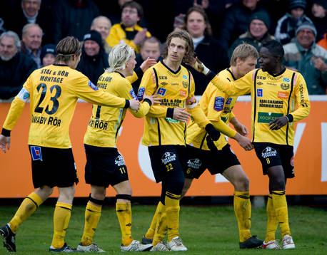 Tobias Grahn, Mjällby, jubel