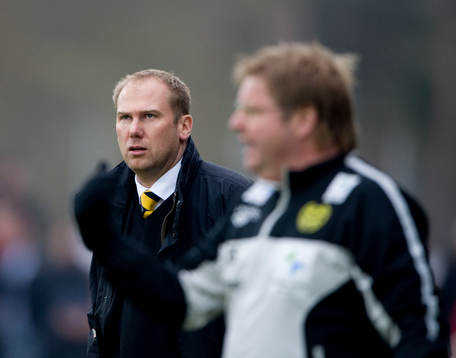 Magnus Haglund, tränare Elfsborg och Peter Swärdh,