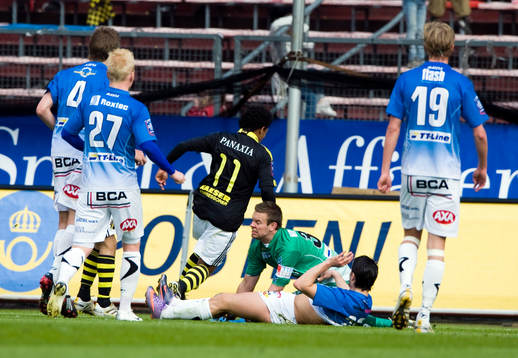 Antonio Flávio, AIK lurar Viktor Noring, målvakt,