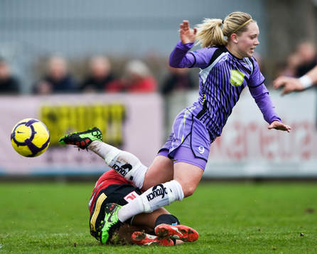 Elin Rubensson, Malmö, glidtackling, tackling