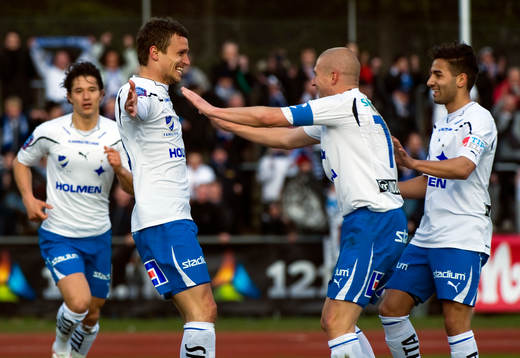 Sphetim Hasani och Daniel Bamberg, Norrköping, jubel