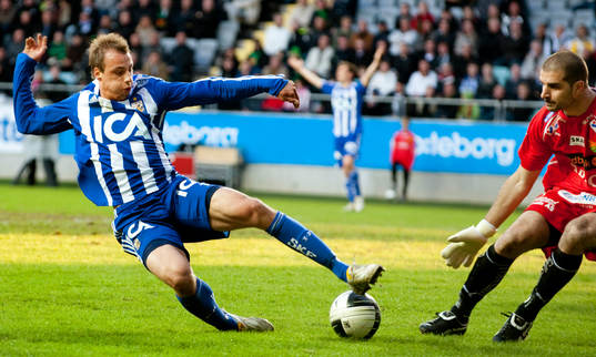 Pär Eriksson, IFK Göteborg nära göra mål på Dime