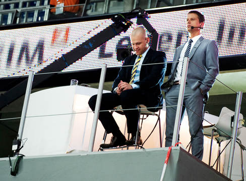TV6:s team, Andreas Johansson och Ola Wenström