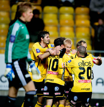 Tomi Maanoja, målvakt AIK, depp, Elfsborg jubel