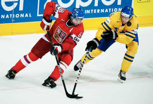 Jaromir Jagr, Tjeckien, och Christian Bäckman, Sverige