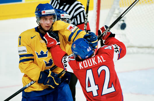 Victor Hedman, Sverige, och Petr Koukal, Tjeckien