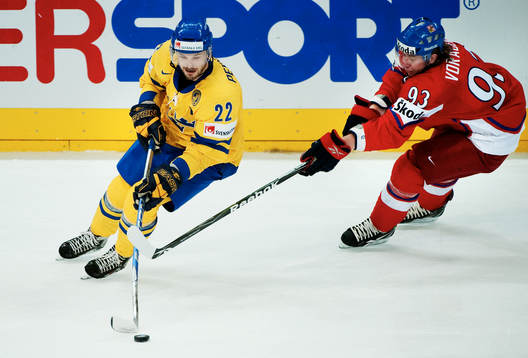 Niklas Persson, Sverige, och Jakub Voracek, Tjeckien