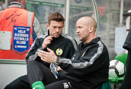 Jesper Blomqvist och Michel Borgqvist, tränare, Hammarby