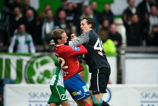 Johannes Hopf, målvakt Hammarby och Alexander Henningsson,