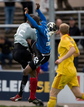 Joe Sise, Halmstad, Pa Dembo Touray, målvakt, Djurgården
