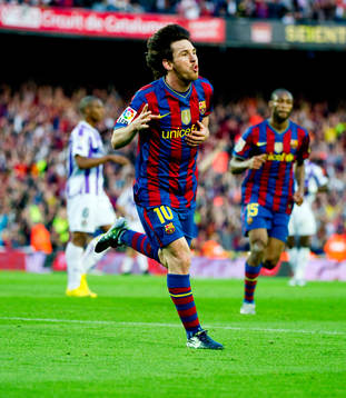 Lionel Messi, Barcelona, jubel