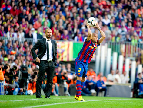 Dani Alves, Barcelona och Pep Guardiola, tränare