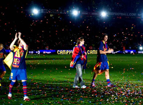 Barcelona spanska mästare. Zlatan Ibrahimovic (till