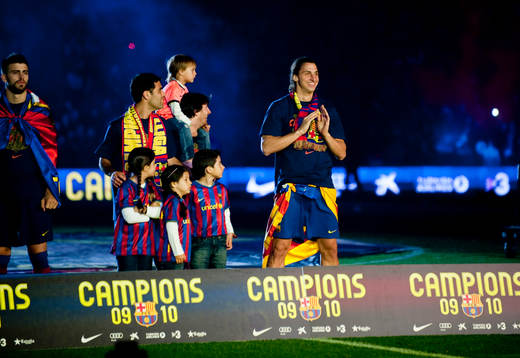 Barcelona spanska mästare.  Zlatan Ibrahimovic